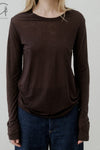BASERANGE Classic Bamboo Fiber Bamboo Cotton Long Sleeve T-Shirt Collection Round Neck Bottoming Shirt France BAS-TOLS-BL-000-TACTILE